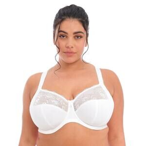 Elomi Women's Morgan Banded Comfort & Support Bra, Size 38 M, In White Underwire